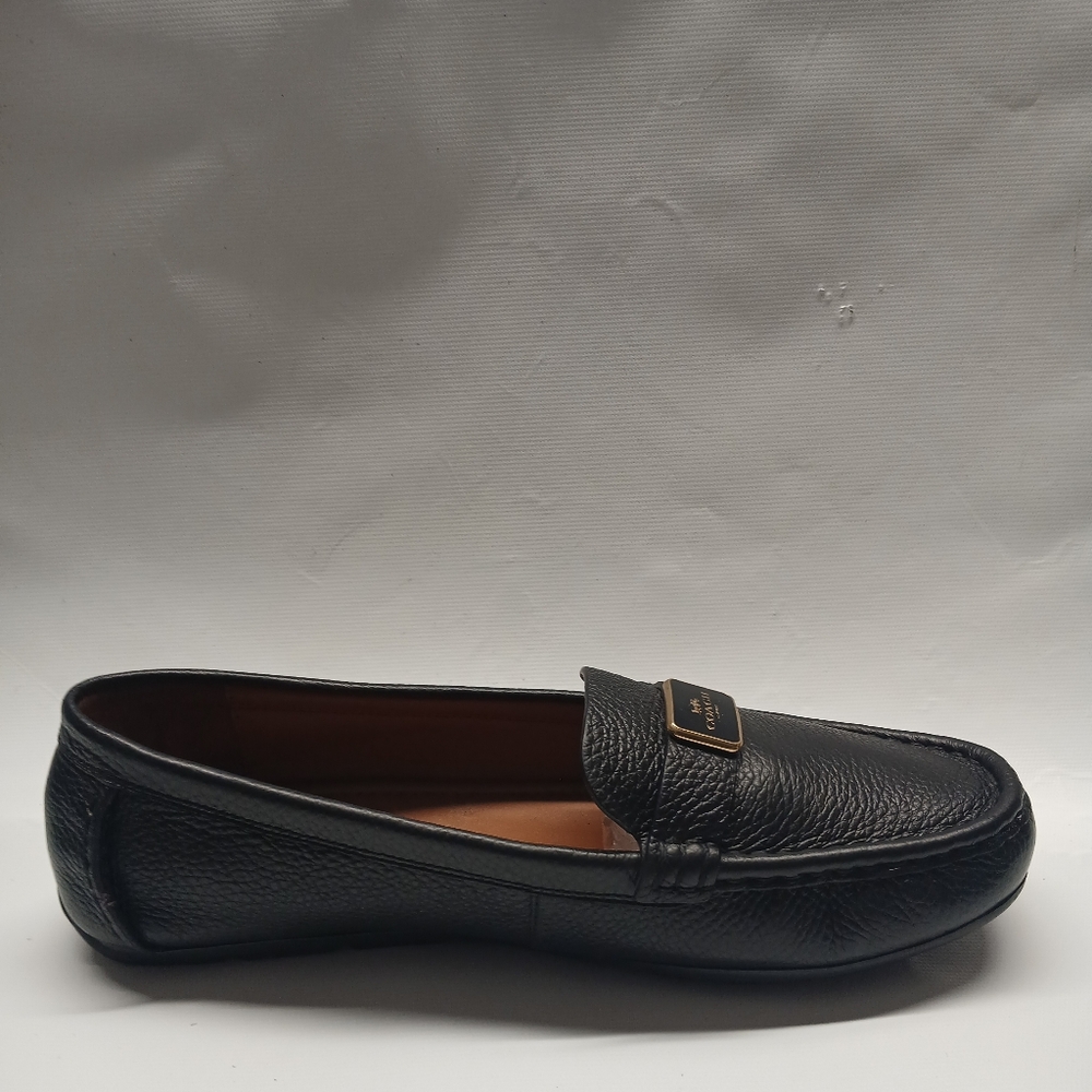 Coach Black Leather Men's Slip-On Loafers